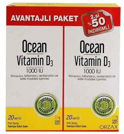 Ocean Vitamin D3 1000 IU 2 x 20 ml