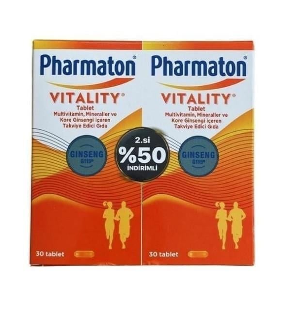 Pharmaton Vitality 30 Tablet Avantajlı 2'li Paket