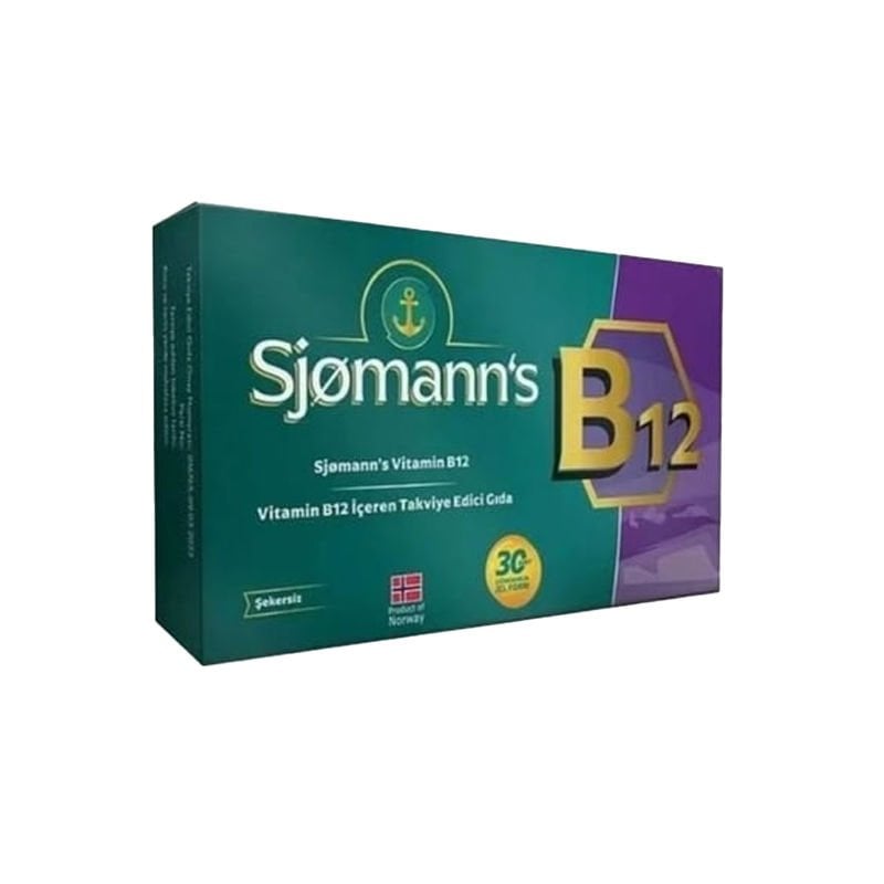 Sjomann’s Vitamin B12 İçeren Takviye Edici Gıda 30 Adet Çiğnenebilir Jel Form