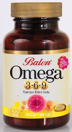 Balen Omega 3-6-9 Yağ Asitlerini İçeren 100 Yumuşak Kapsül
