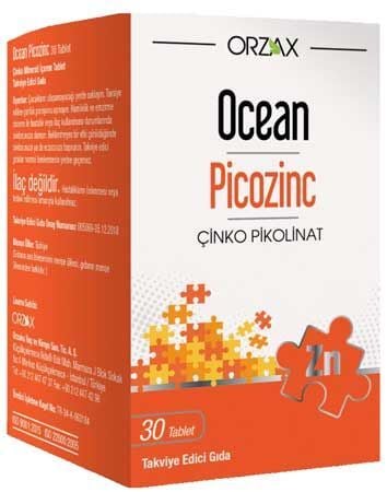 Ocean Picozinc Takviye Edici Gıda 30 Tablet