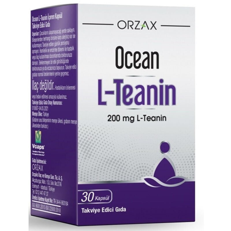Ocean L-Teanin Takviye Edici Gıda 30 Kapsül