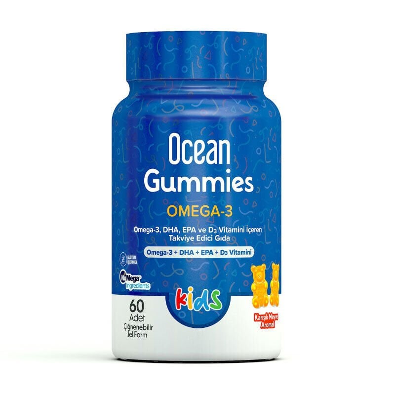 Ocean Gummies Omega-3 Kids 60 Adet Çiğnenebilir Jel Form
