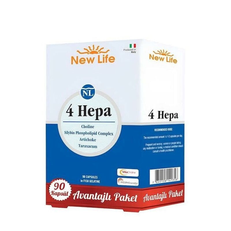 New Life 4 Hepa Takviye Edici Gıda 90 Kapsül