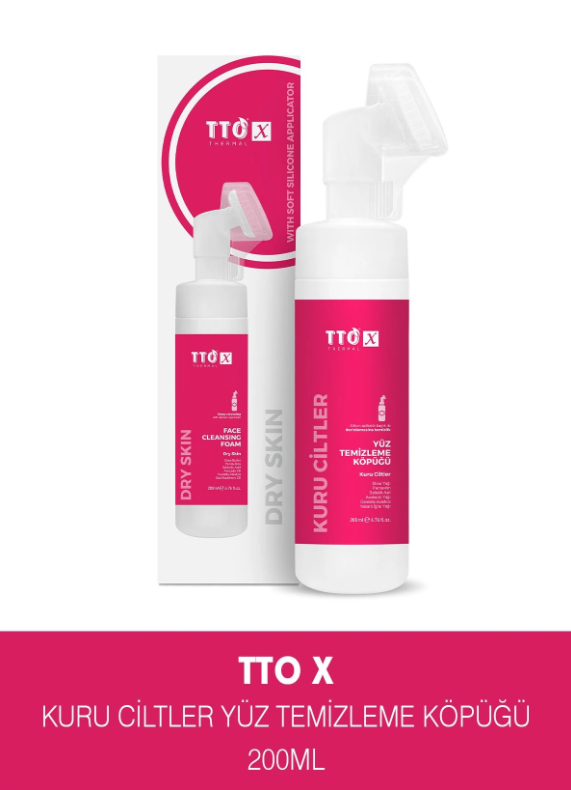 TTO X Yağlı Ciltlere Özel Çay Ağacı Içeren Aplikatörlü Yüz Köpüğü Kuru Ciltler İçin 200 Ml
