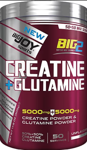 BigJoy Creatine Glutamine 5000 MG+5000 MG 50 Servis