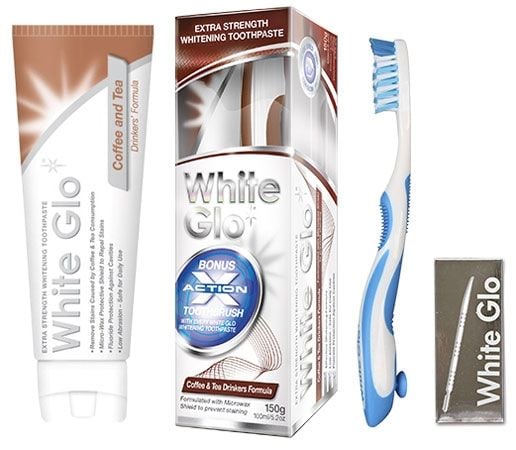 White Glo Coffee Tea Çay ve Kahve Lekelerine Karşı Beyazlatıcı Set