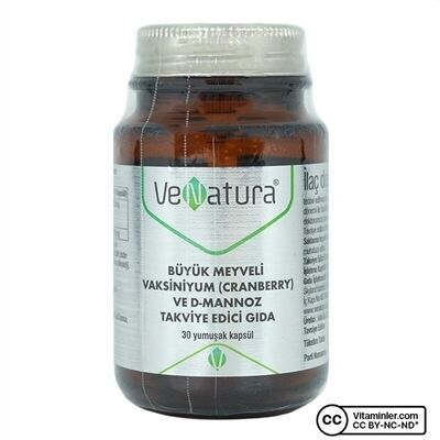 VeNatura Cranberry ve D-Mannoz Takviye Edici Gıda 30 Kapsül