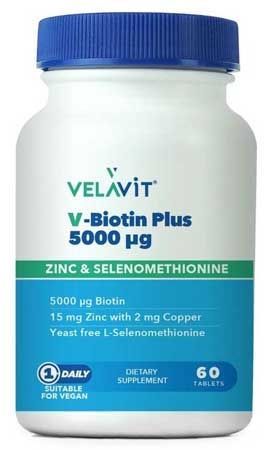 Velavit V-Biotin Plus 5000mcg 60 Tablet