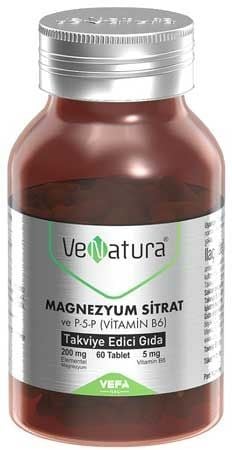 Venatura Magnezyum Sitrat ve P-5-P (Vitamin B6) 60 Tablet