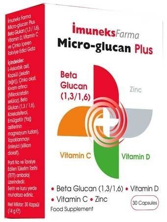 İmuneks Micro Glucan Plus 30 Kapsül