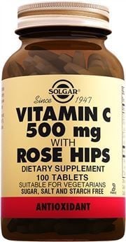 Solgar Vitamin C 500 mg with Rose Hips 100 Tablet