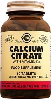 Solgar Calcium Citrate (with Vitamin D3) 60 Tablet