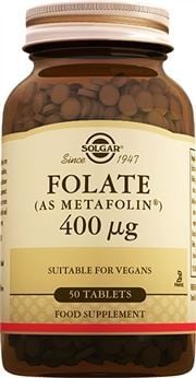 Solgar Folate (Metafolin) 400 mcg 50 Tablet