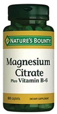 Natures Bounty Magnesium Citrate Plus + B6 60 Kapsül