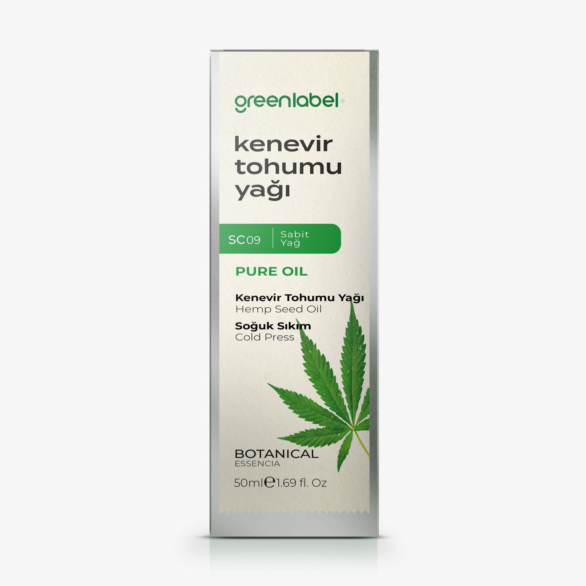 Greenlabel Kenevir Tohumu Yağı 50 ml.