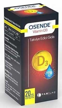 Osende Vitamin D3 1000 İU Damla 20 ml