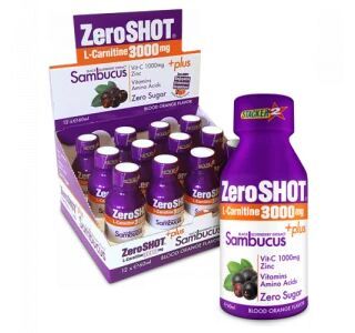 BIGJOY Zeroshot Sambucus Kan Portakalı 3000mg + Plus 60ml x 12 Adet