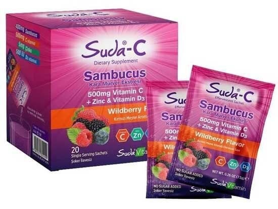 Suda Vitamin C Sambucus Wilderberry 20 Saşe