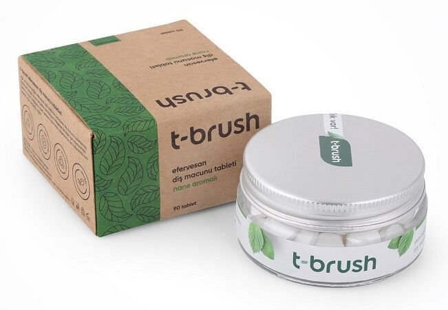 T-Brush Nane Aromalı Diş Macunu Tableti-Florürsüz
