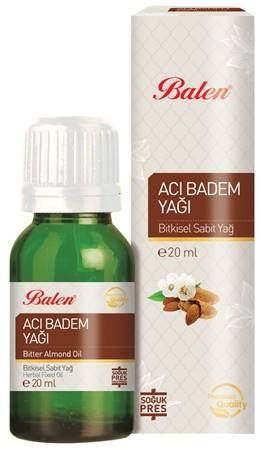 Balen Acı Badem Yağı (Soğuk Pres) 20 ML