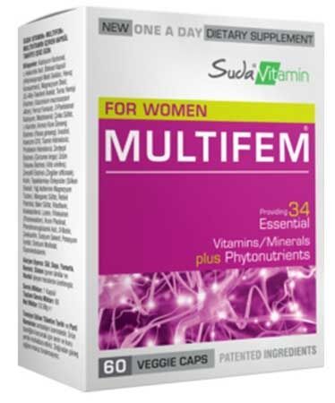 Suda Vitamin Multifem Multivitamin 60 Kapsül