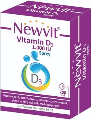 Newvit Vitamin D3 1000 IU Sprey 30 ml
