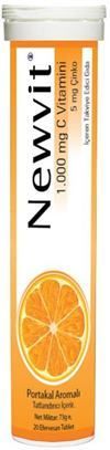 Newvit Vitamin C 1000 mg + Çinko 20 Efervesan Tablet