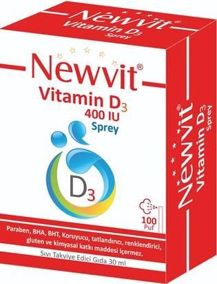 Newvit Vitamin D3 400 IU Sprey 30 ml