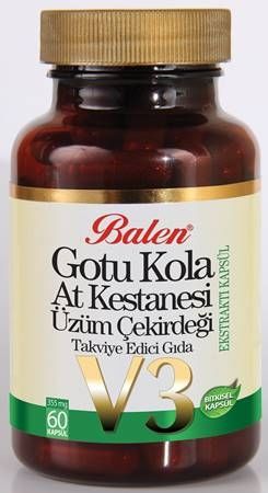 Balen Gotu Kola ve At Kestanesi ve Üzüm Çekirdeği Eks. 60 Kapsül