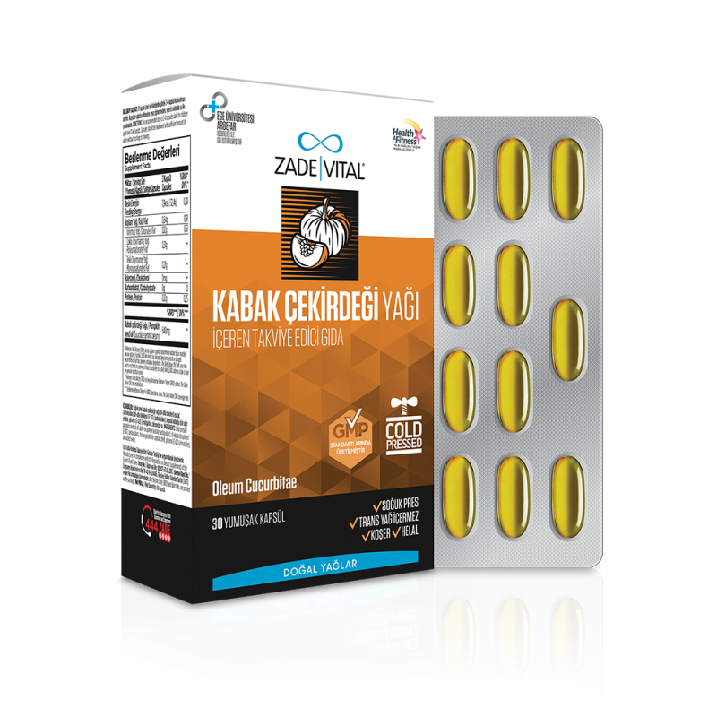 Zade Vital Kabak Çekirdeği Yağı 30 Kapsül