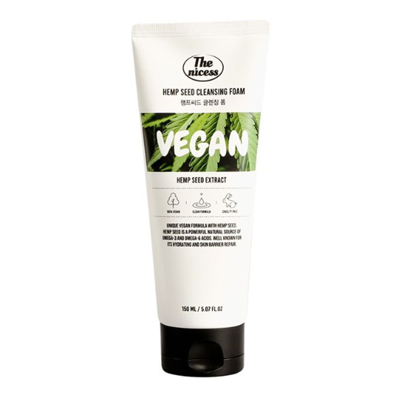 The Nicess Korea  Vegan Hemp Seed Cleansing Foam