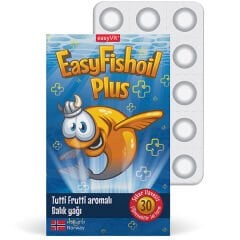 Easy Fish Oil Plus Tutti Frutti Aromalı Balık Yağı 30 Çiğnenebilir Jel