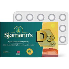 Sjomann’s Vitamin D3 1000 IU 30 Adet Çiğnenebilir Jel Form