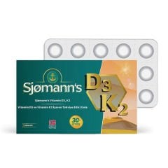Sjomann’s Vitamin D3 ve K2 İçeren Takviye Edici Gıda 30 Adet Çiğnenebilir Jel Form