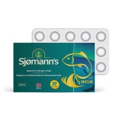 Sjomann’s Omega 3 ve Vitamin D3 İçeren Takviye Edici Gıda 30 Adet Çiğnenebilir Jel Form