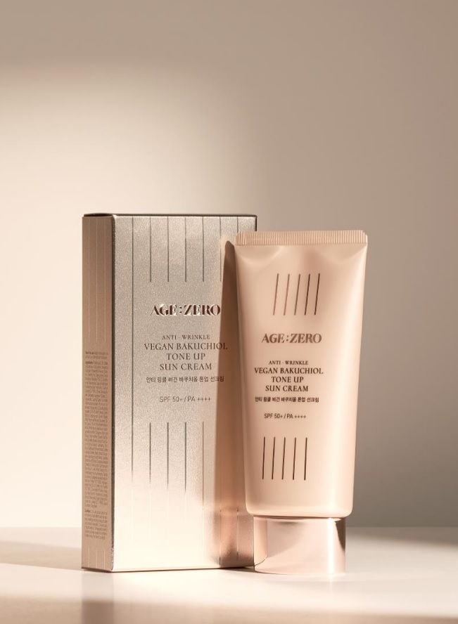 AGE ZERO Korea Anti Wrinkle Bakuchiol Tone Up Sun Cream SPF50+/PA++++ 80 ml