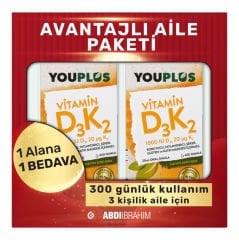 Youplus Vitamin D3K2 İçeren Takviye Edici Gıda 20 ml