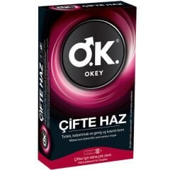 Okey Çifte Haz Prezervatif 10 Adet