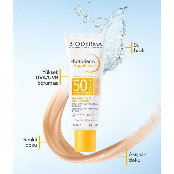 Bioderma Photoderm Aquafluide Spf 50 Light 40 ml Renkli Güneş Kremi