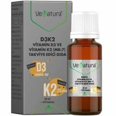 Venatura D3K2 Vitamin D3 Ve Vitamin K2(MK-7) 20 ml