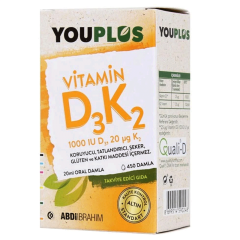 Youplus Vitamin D3K2 İçeren Takviye Edici Gıda 20 ml - TEKLİ