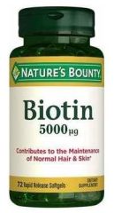Natures Bounty Biotin 5000mg 72 Tablet