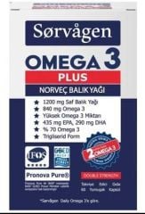 Sorvagen Omega 3 Plus Norveç Balık Yağı 1200 mg 60 Kapsül