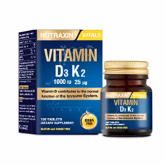 Nutraxin Vitamin D3 K2 Vitamini İçeren Takviye Edici Gıda 120 Tablet