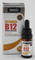 Nondo Vitamin B12 Methylcobalamin Dil Altı Damla 10 ml