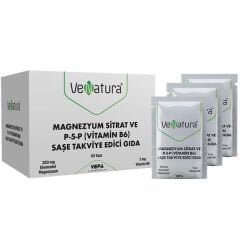 Venatura Magnezyum Sitrat P-5-P Vitamin B6 60 Saşe