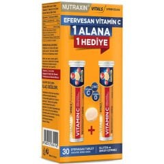 Nutraxin Vitamin C D Çinko 15 Efervesan Tablet 1 Alana 1 Bedava
