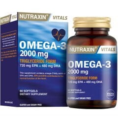 Nutraxin Omega 3 Balık Yağı 2000 mg 60 Softgel