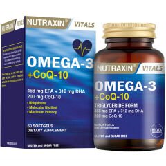Nutraxin Omega-3 + Co Q-10 60 Kapsül